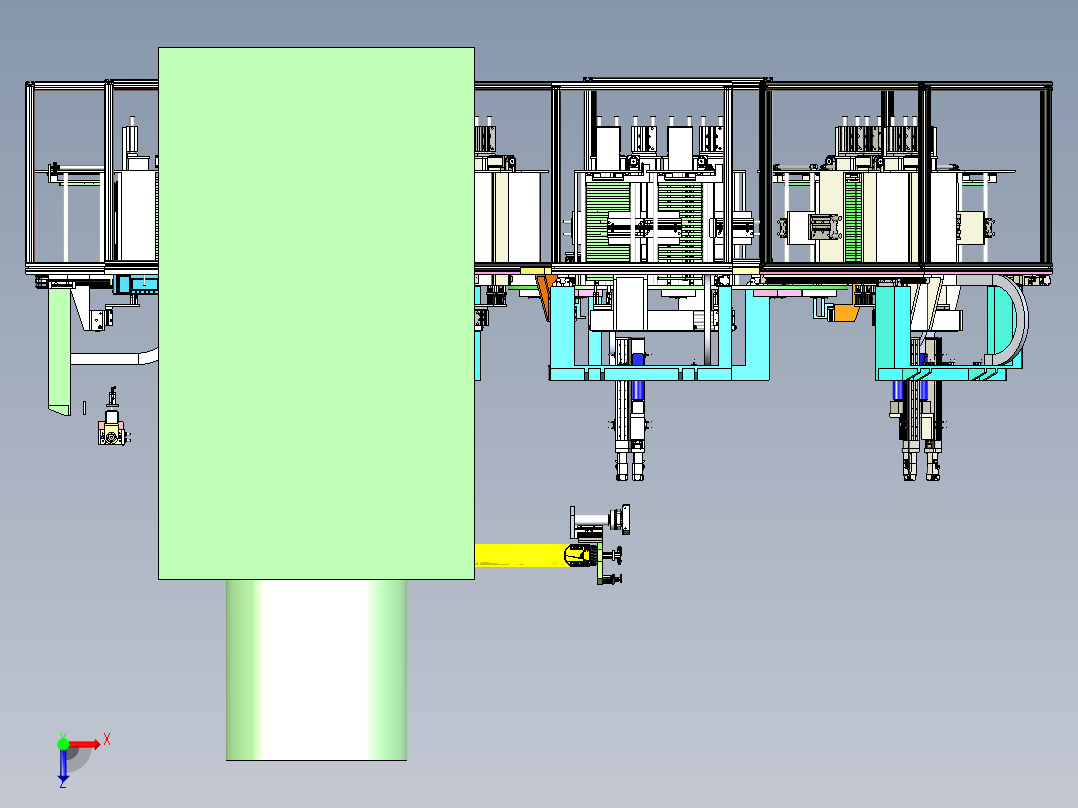 三相端子注塑自动组装俯视图