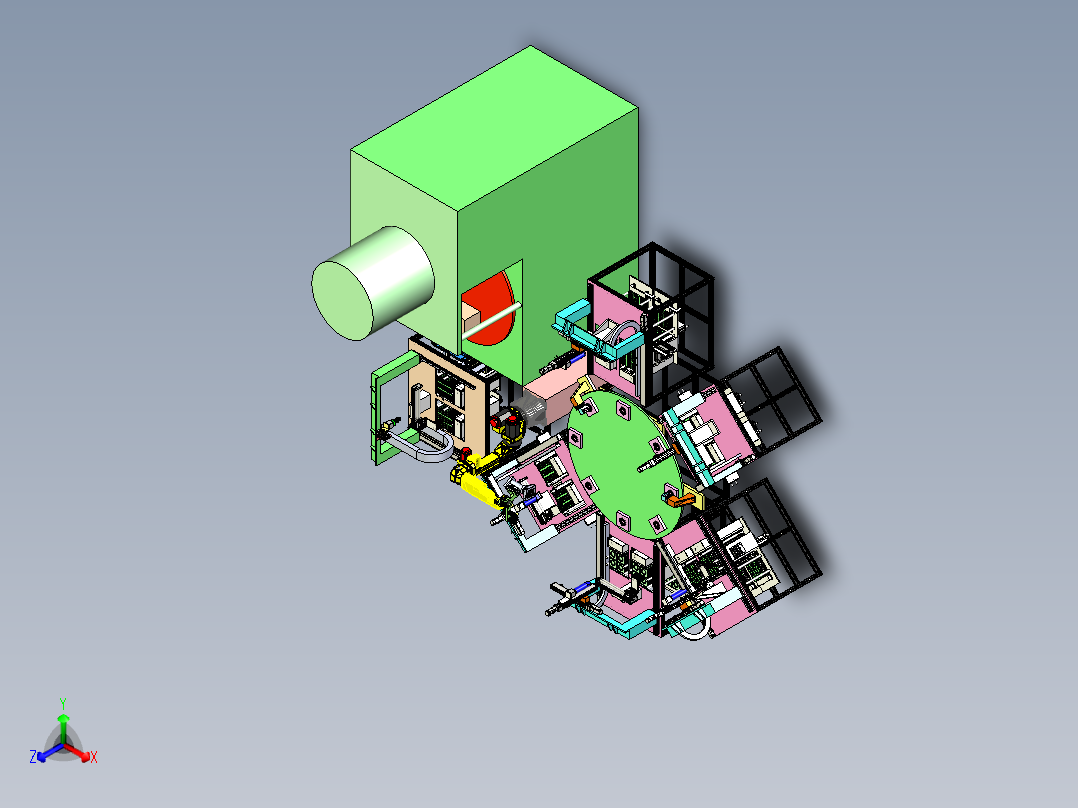 三相端子注塑自动组装正等轴测图