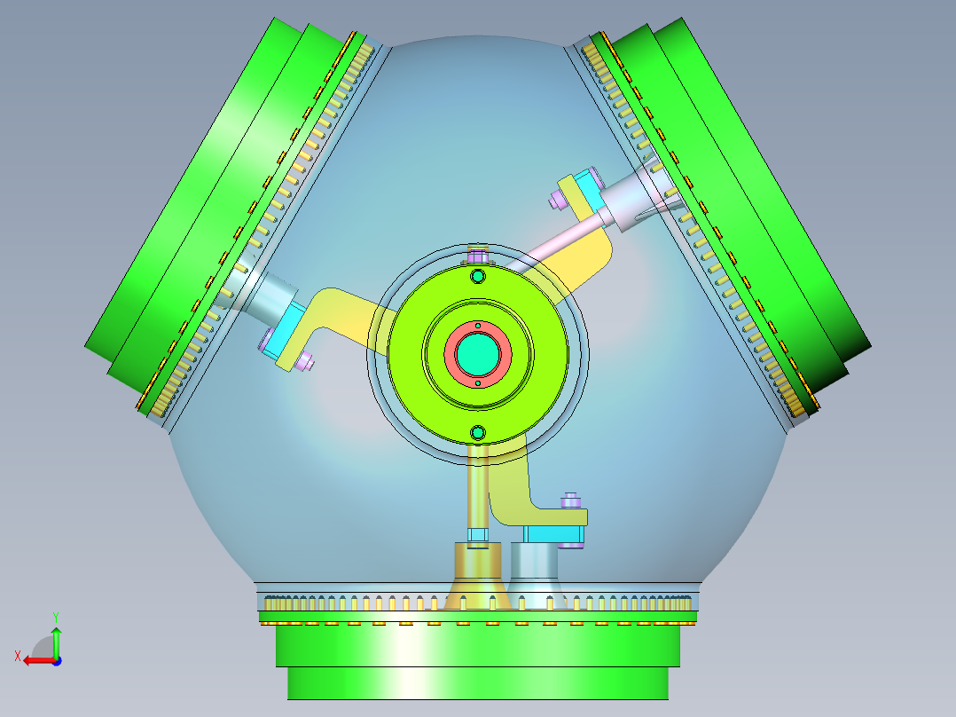 风力机统一变桨距后视图
