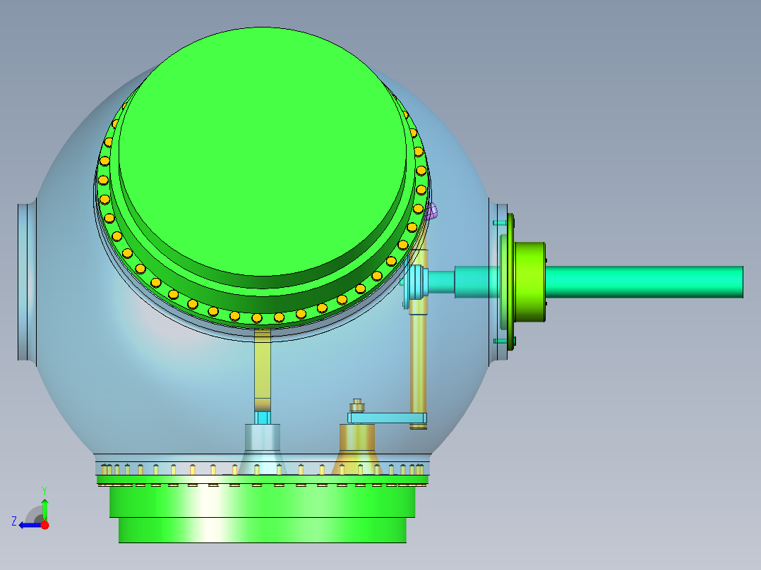 风力机统一变桨距右视图