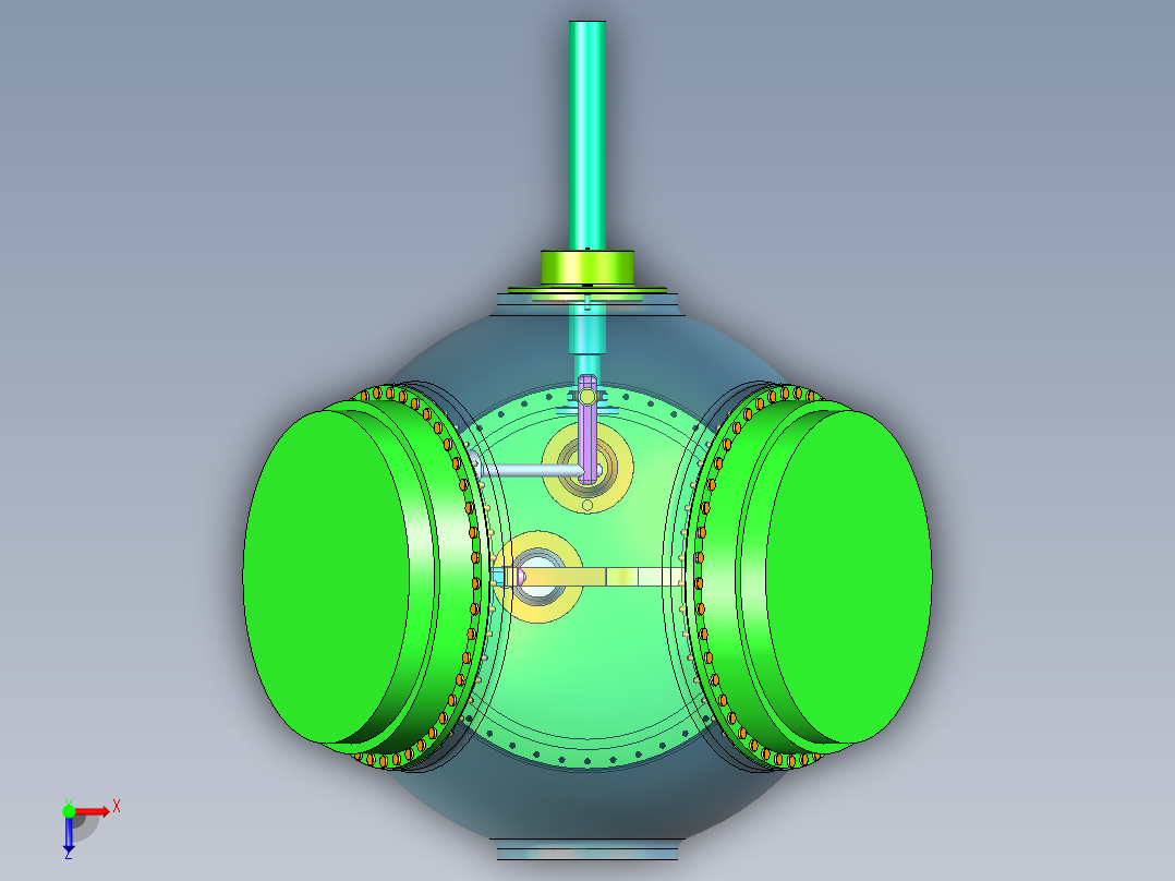 风力机统一变桨距俯视图