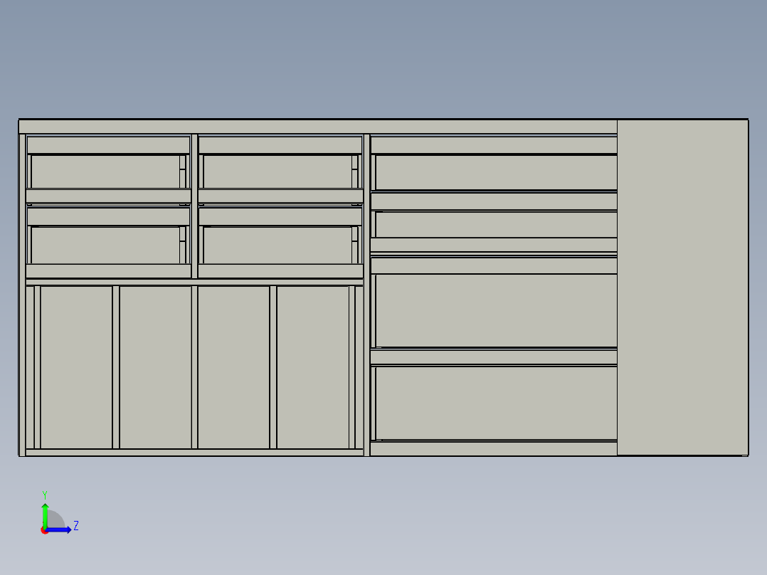 工作台steel-workbench-2.snapshot.2--stp左视图