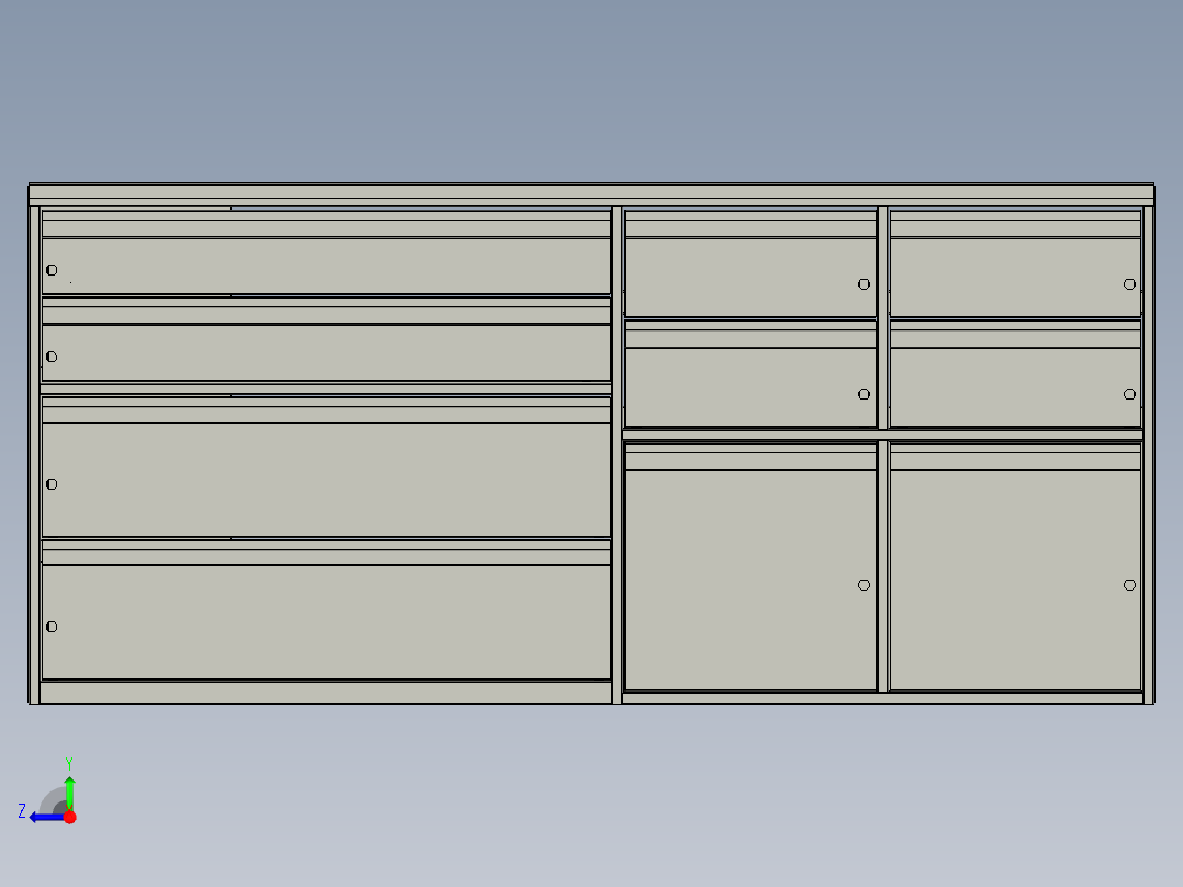 工作台steel-workbench-2.snapshot.2--stp右视图