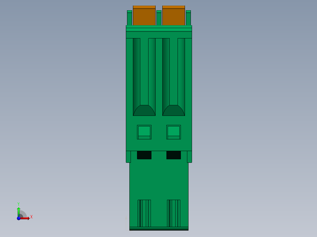 接线端子15EDGKD-2.5-xxP-14-00AH前视图