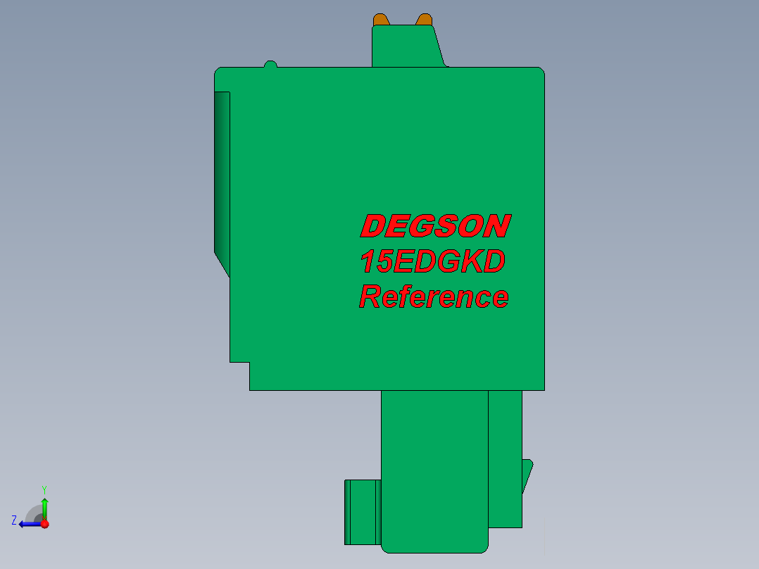 接线端子15EDGKD-2.5-xxP-14-00AH右视图