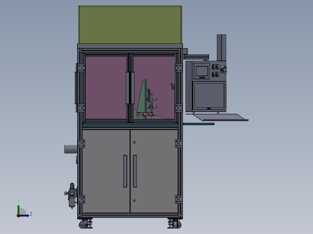 双工位二氧化碳清洗设备左视图