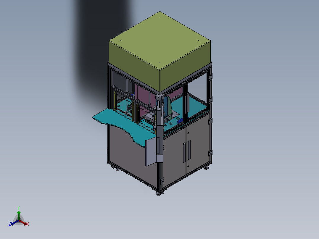 双工位二氧化碳清洗设备正等轴测图
