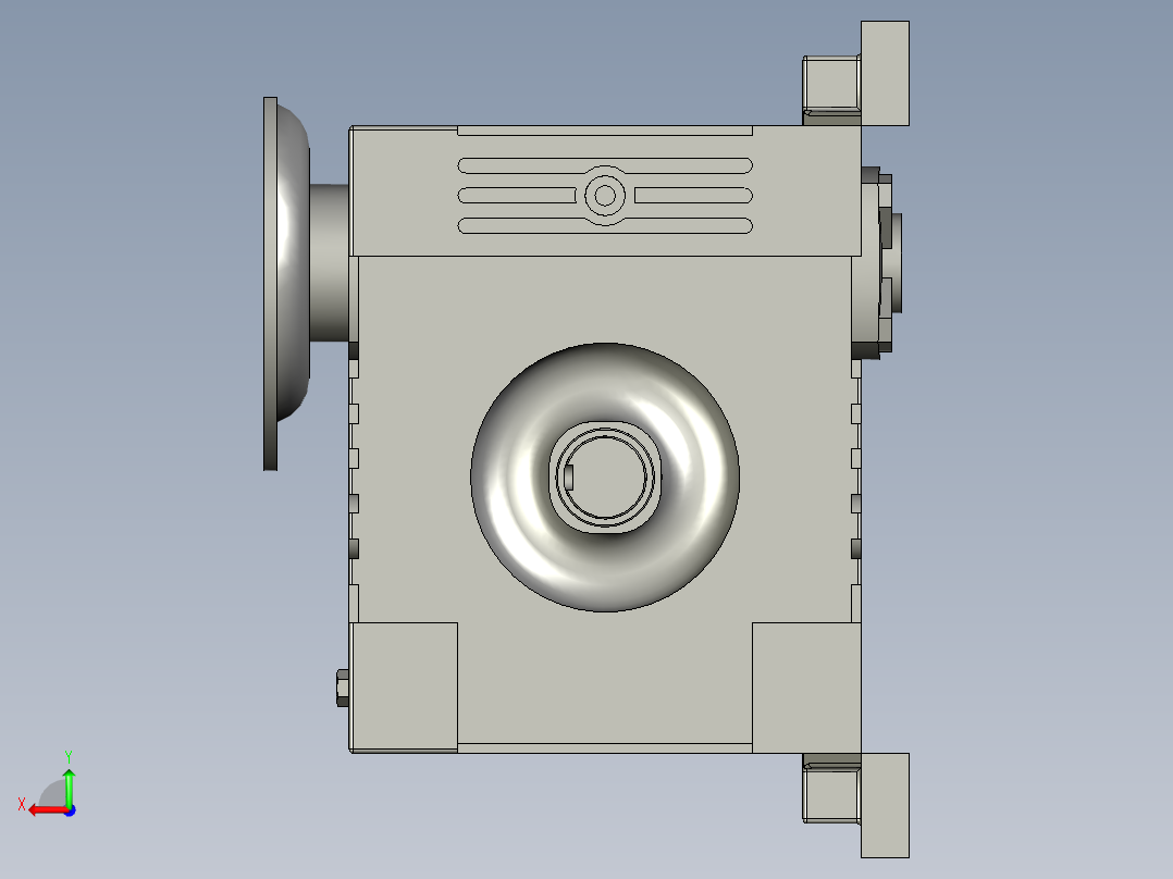 WPWDT型蜗轮蜗杆减速机WPWDT155-40-C后视图