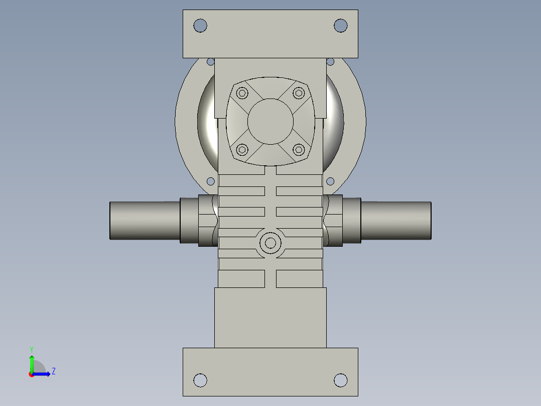 WPWDT型蜗轮蜗杆减速机WPWDT155-40-C左视图