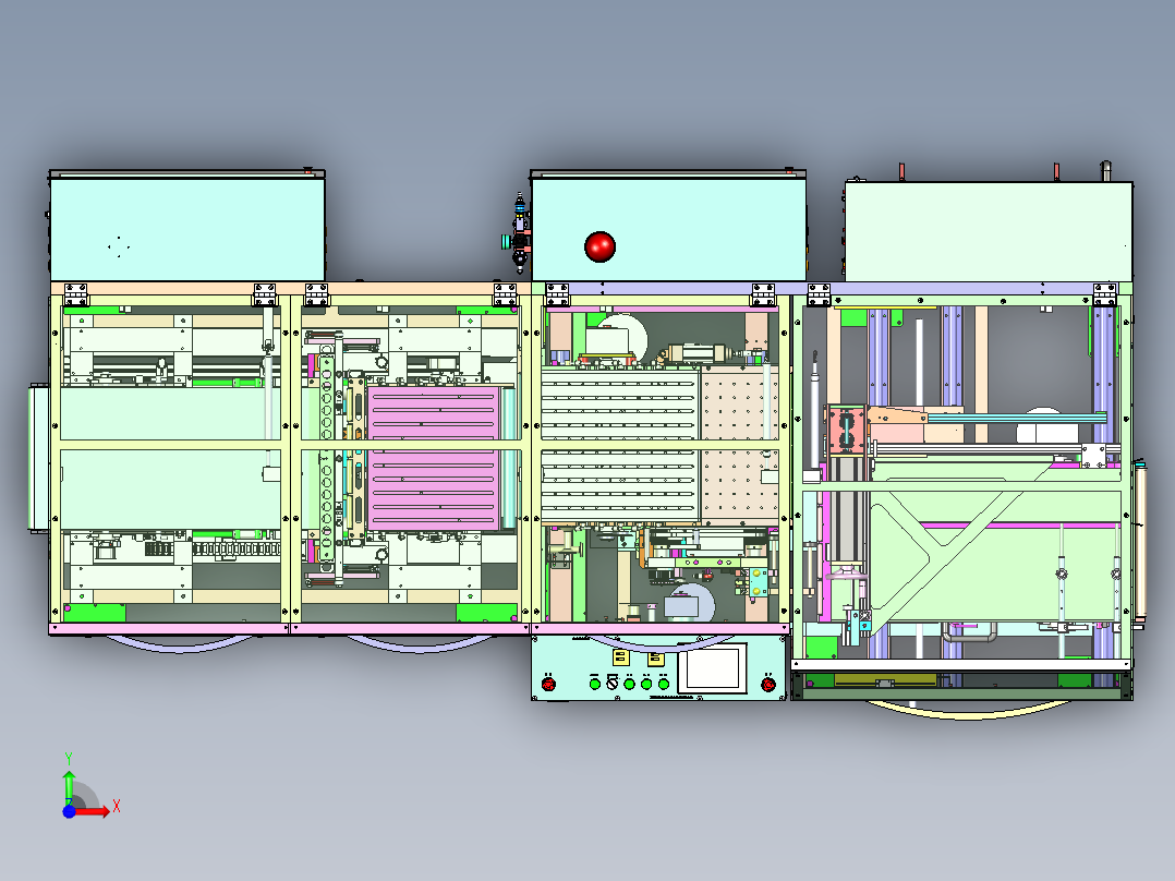 往复式纸盒包膜机、非标自动纸盒包装机前视图
