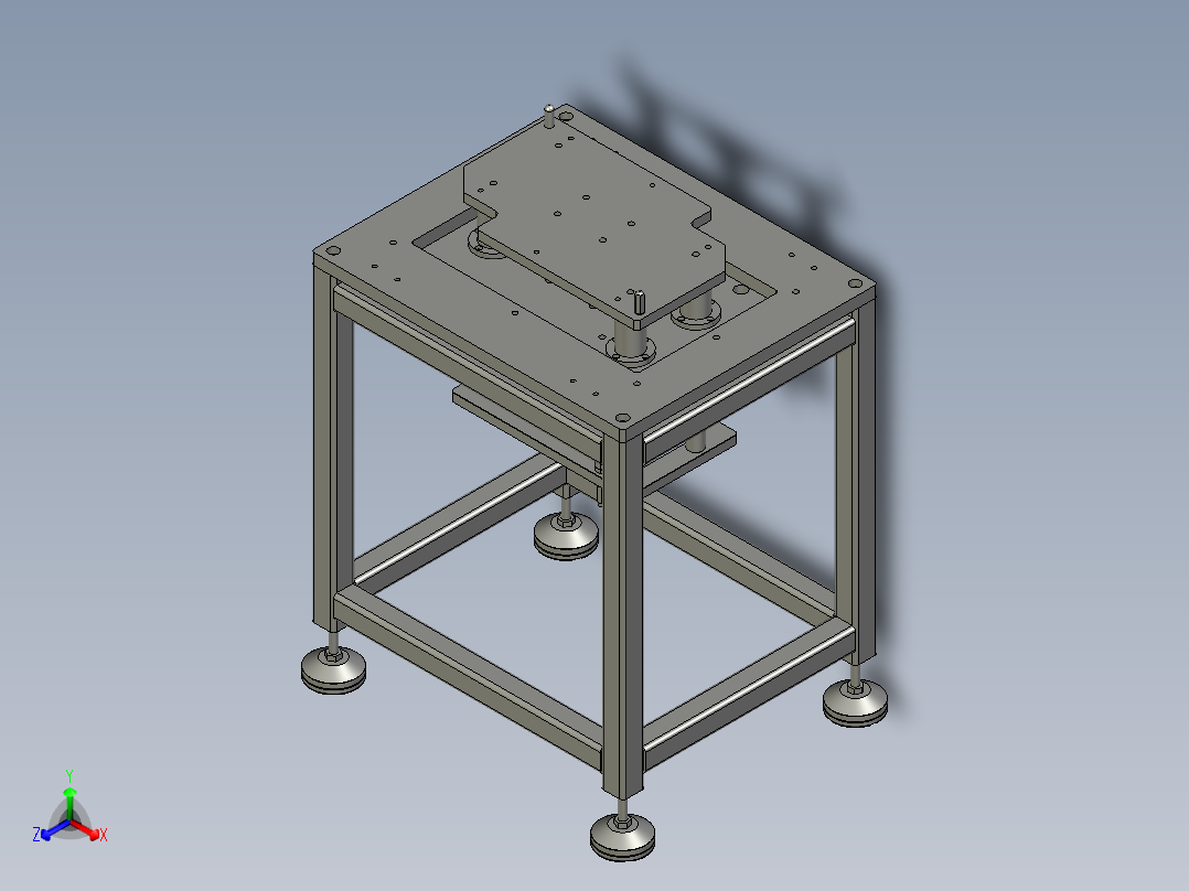 顶升台正等轴测图
