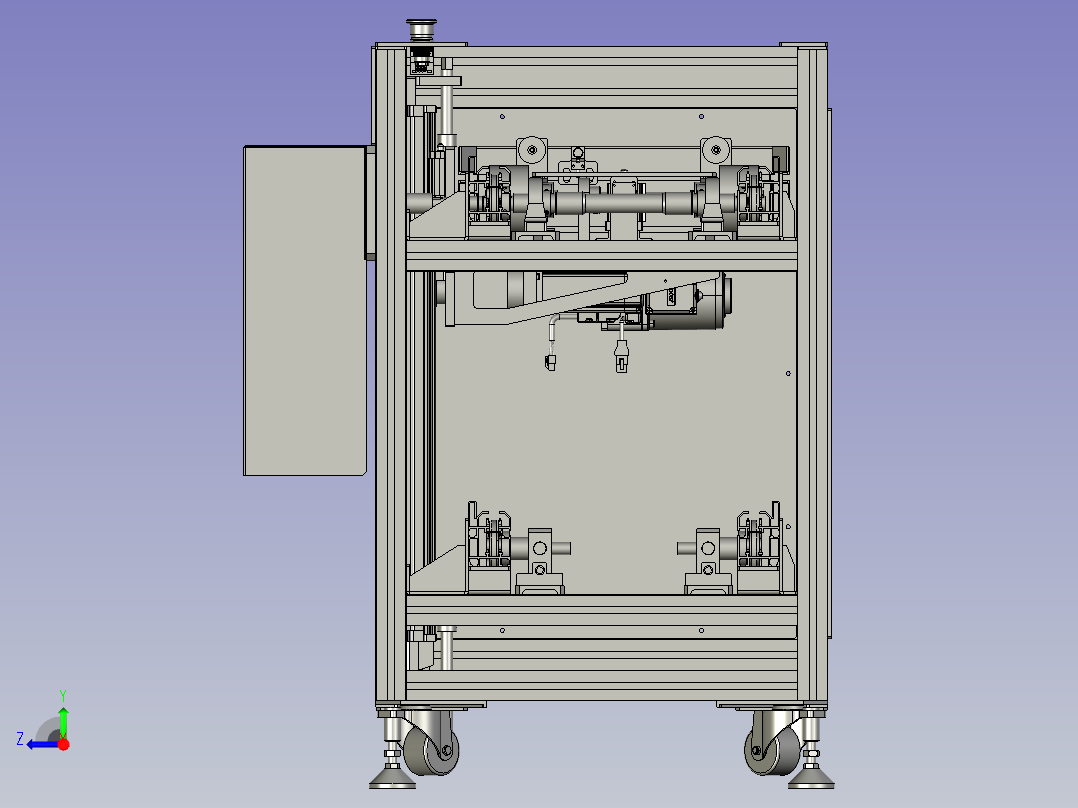 锂电池倍速链顶升平移装置右视图