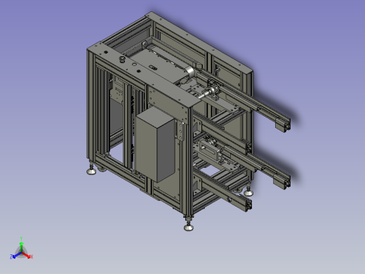 锂电池倍速链顶升平移装置正等轴测缩略图