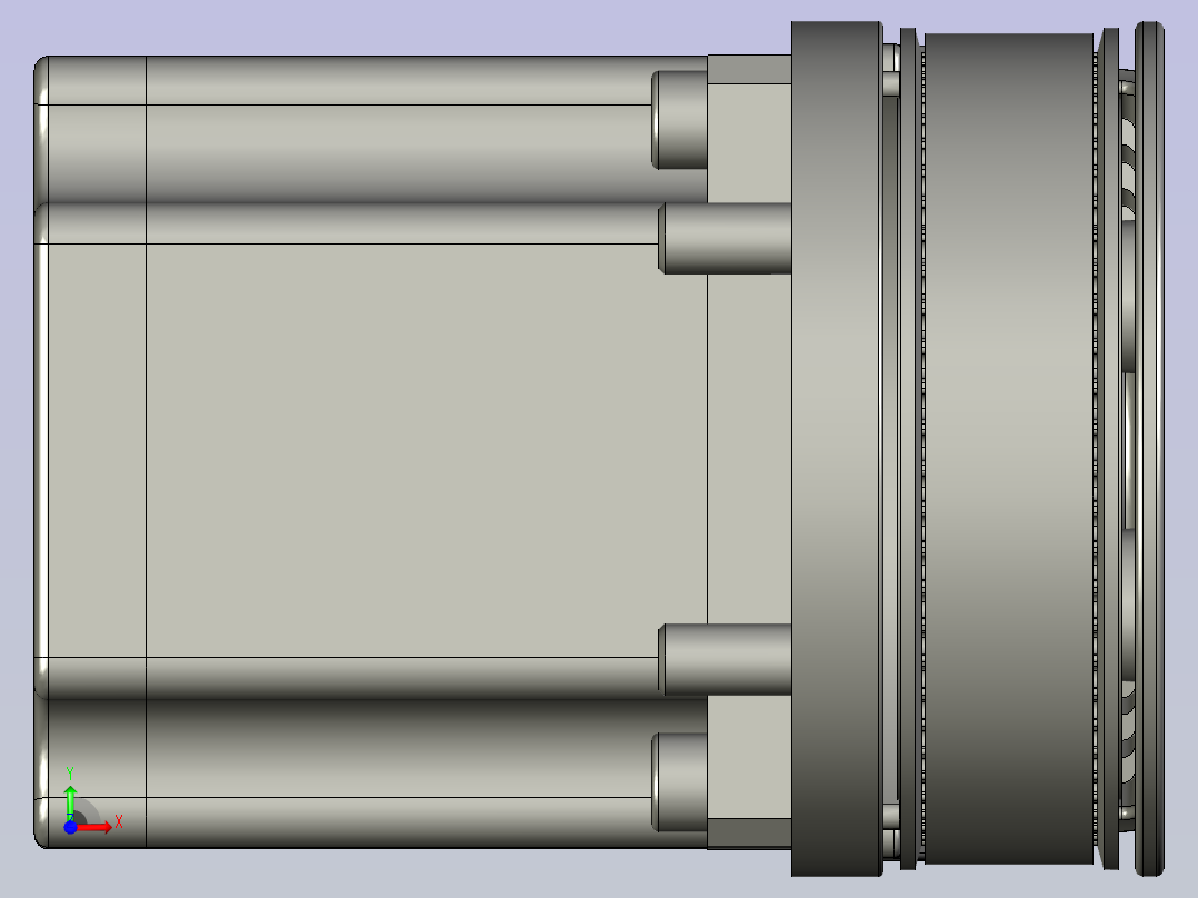 57步进电机减速1比3(MJ45)前视图
