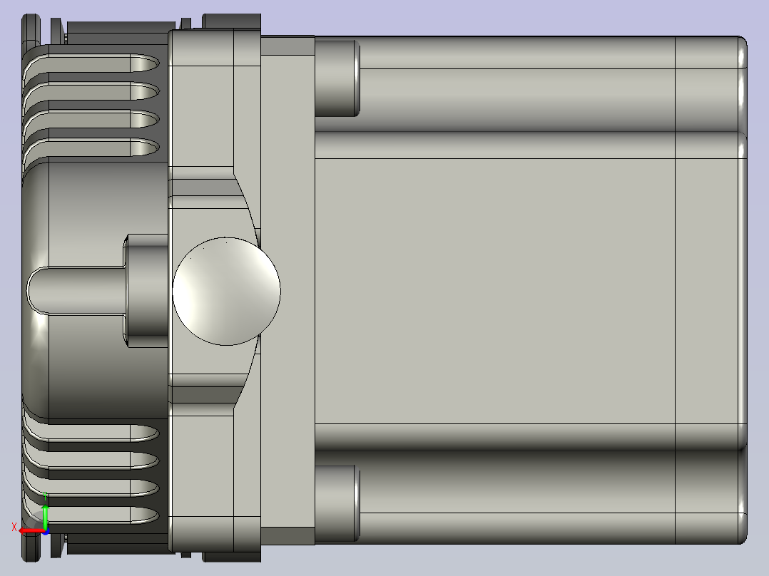 57步进电机减速1比3(MJ45)后视图