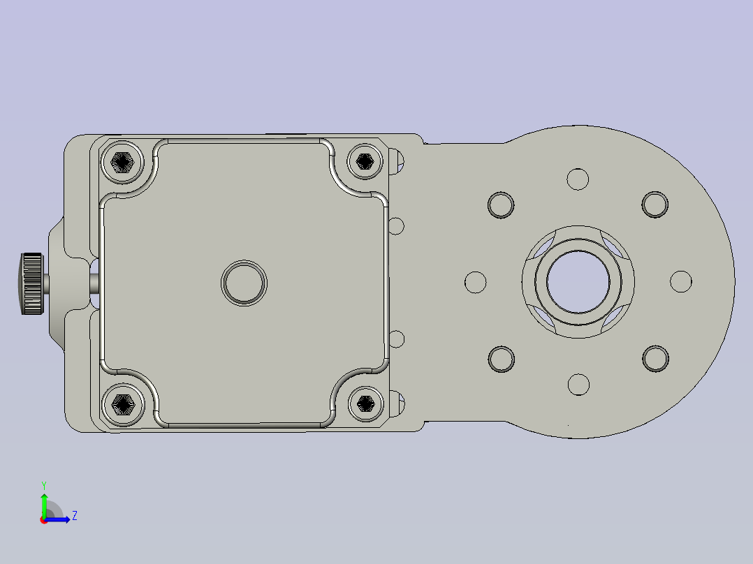 57步进电机减速1比3(MJ45)左视图