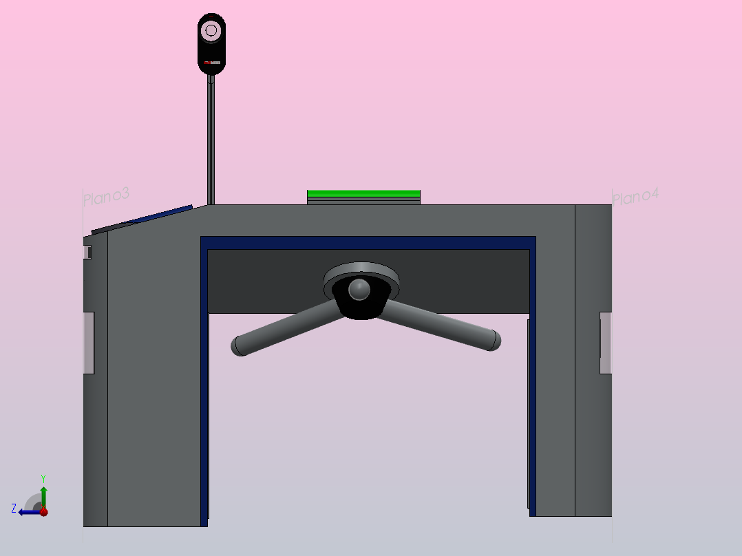 旋转栅门右视图
