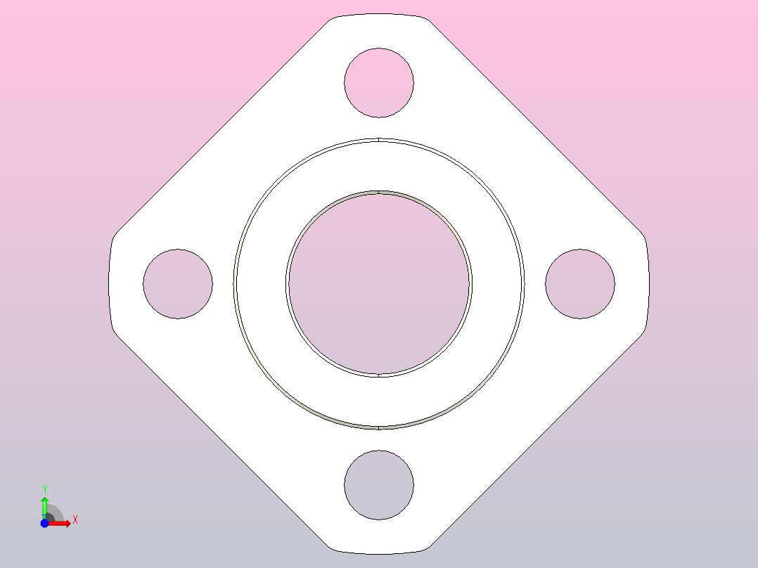 带扣环双轴承短型方型带座轴承[BHESB606ZZ-NAZ]前视图