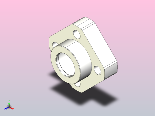 带扣环双轴承短型方型带座轴承[BHESB606ZZ-NAZ]正等轴测缩略图