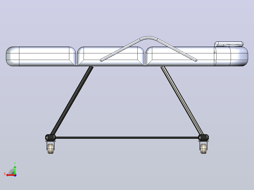 治疗床 3D后视图