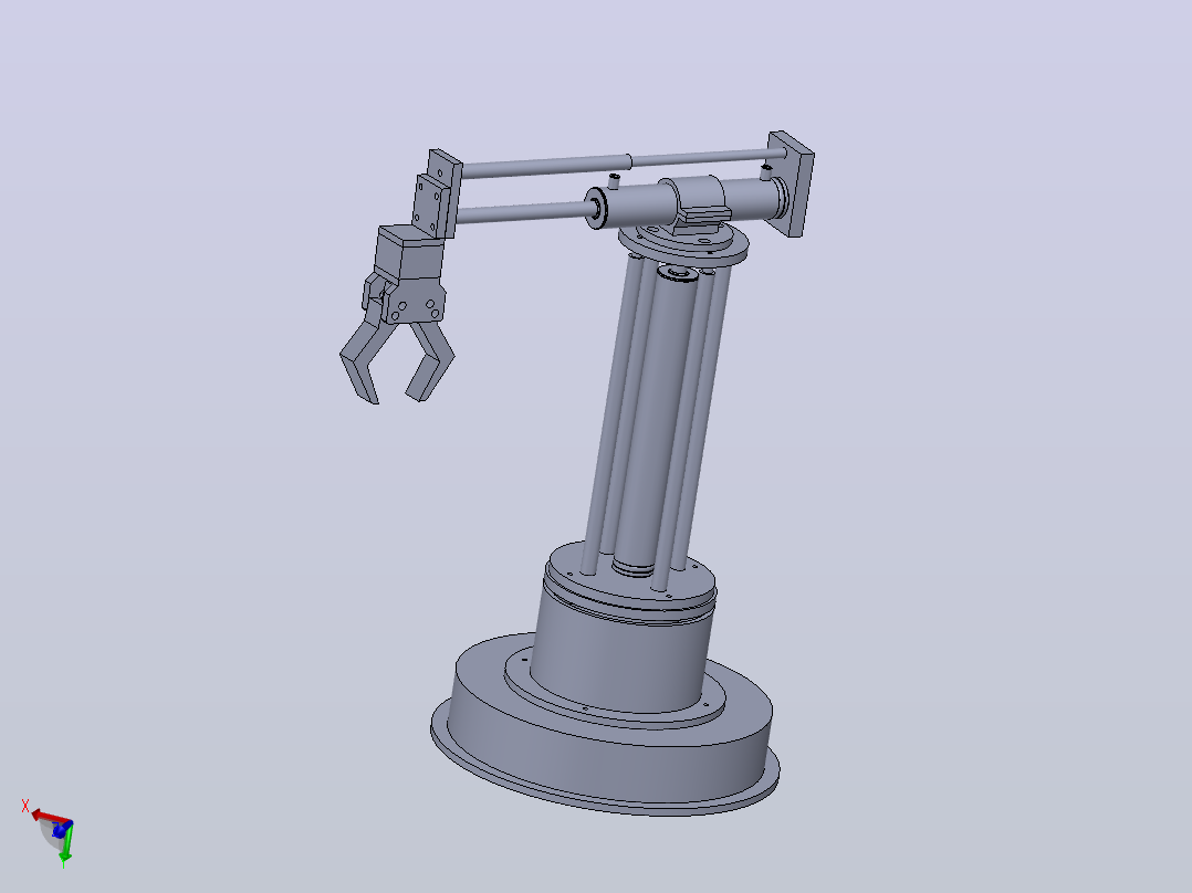 气动机械手设计【说明书+CAD+SOLIDWORKS+仿真】主视图