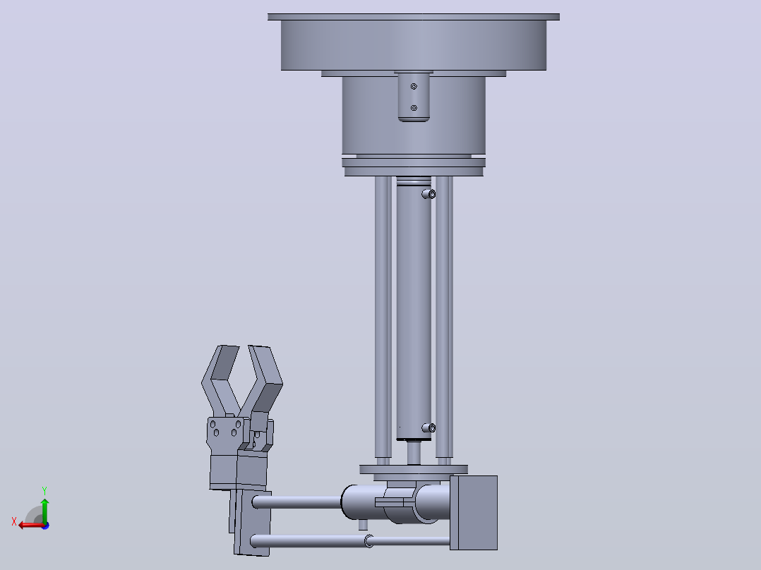 气动机械手设计【说明书+CAD+SOLIDWORKS+仿真】后视图