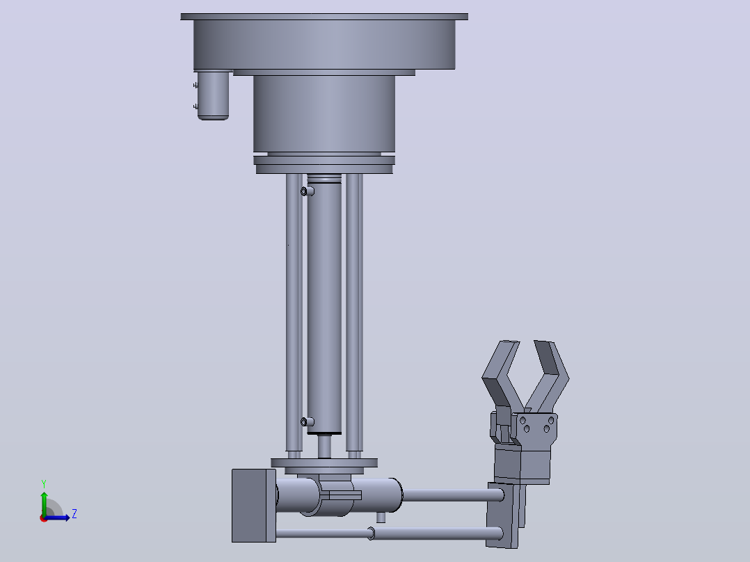 气动机械手设计【说明书+CAD+SOLIDWORKS+仿真】左视图