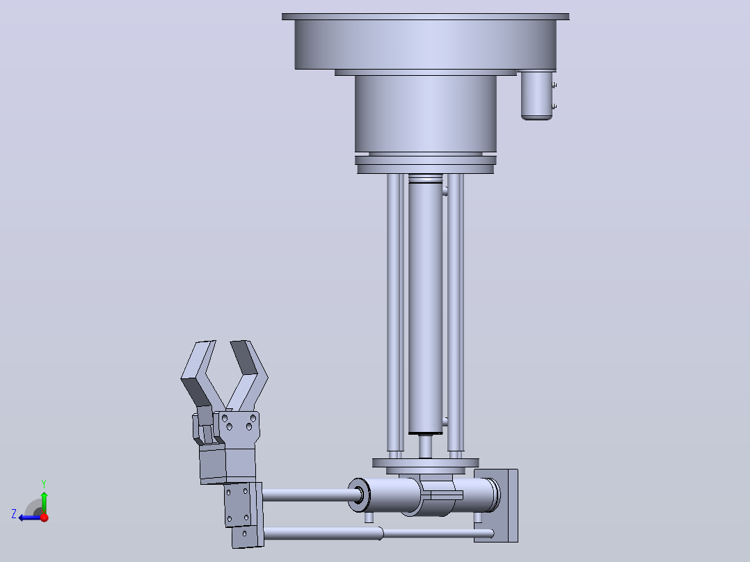 气动机械手设计【说明书+CAD+SOLIDWORKS+仿真】右视图