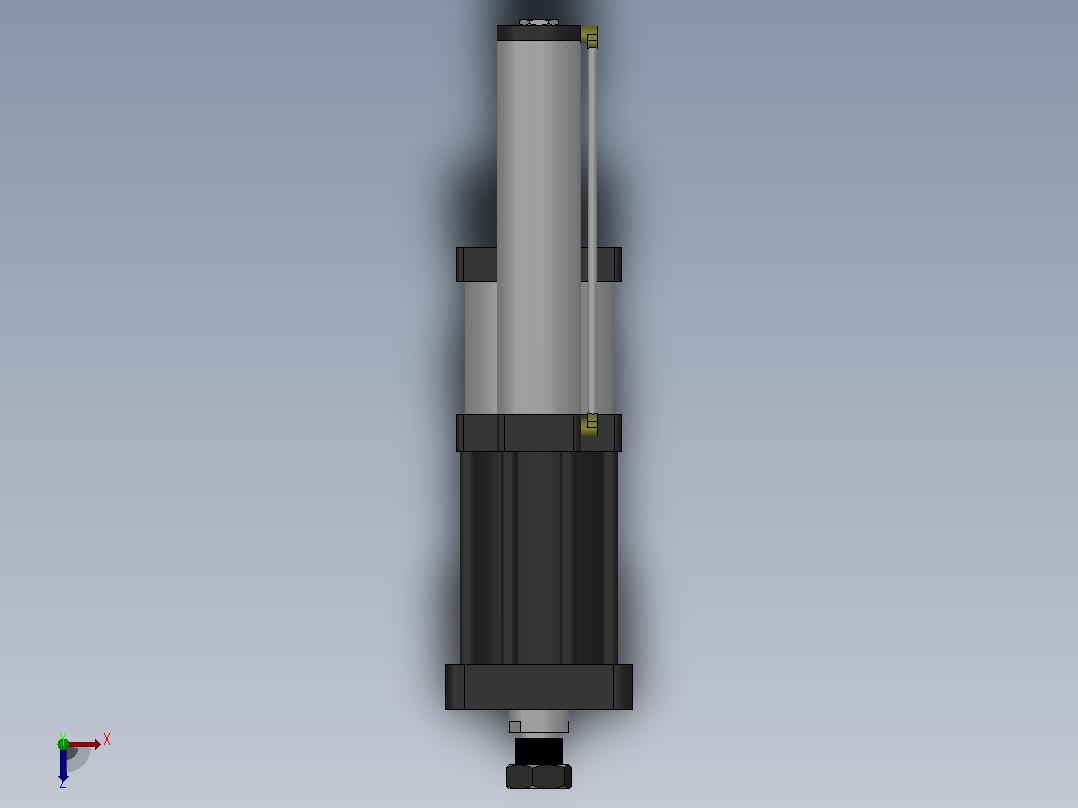 MPT-40T系列标准型[MPT-150-150-5-30T-M1-S1-0°]气压增压缸俯视图