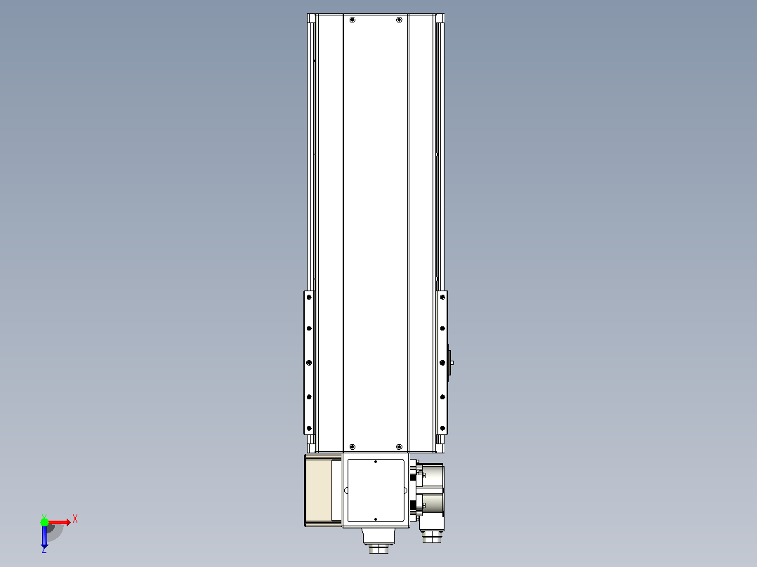 皮带直线轴半封闭可选导轨TPA-HNB-220D-176-L300-LP-C-P1K-N3俯视图