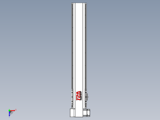 皮带直线轴半封闭可选导轨TPA-HNB-120D-110-L600-LP-Y-P40-N3俯视缩略图