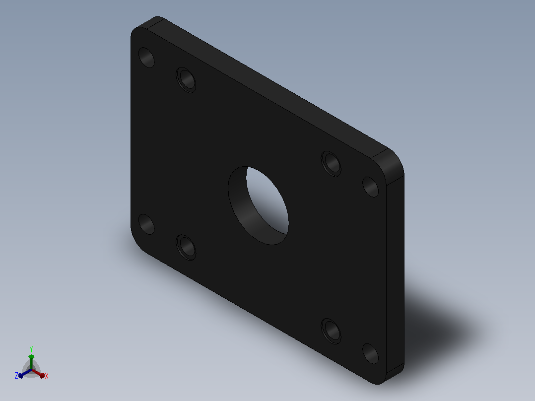 FA前法兰、FB后法兰[250]气缸附件正等轴测图