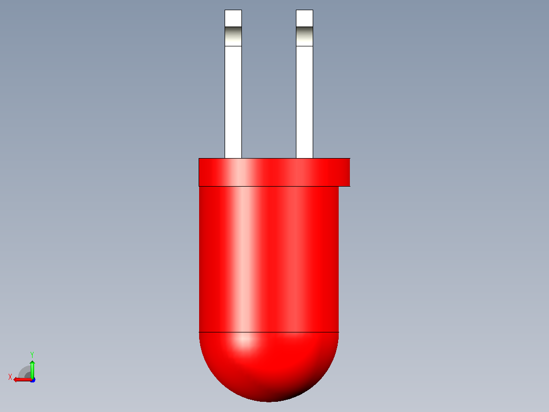 LED 5mm红色后视图