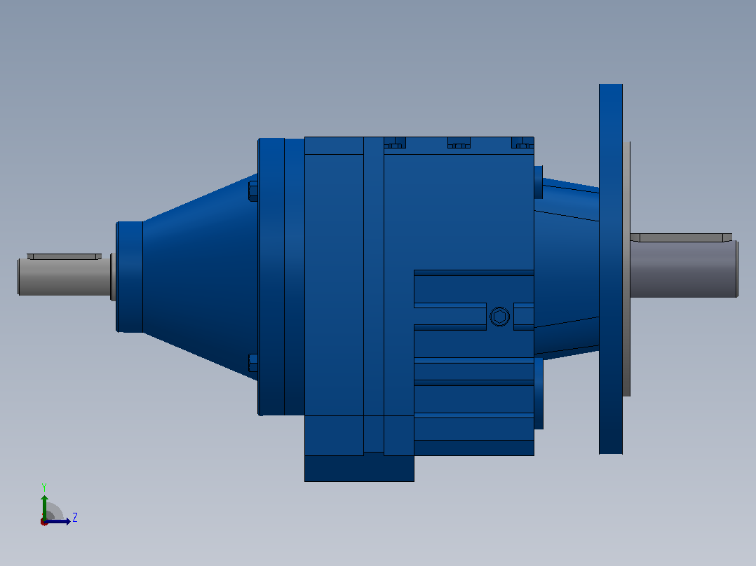 RFS27法兰轴伸式斜齿轮减速机RFS27-3.37-M1-Φ160左视图