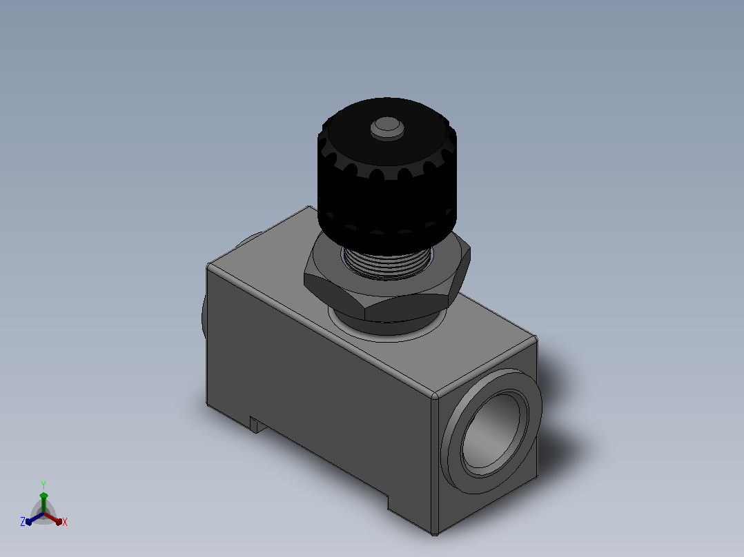 QAS4000型单向节流阀[QAS4003]正等轴测图