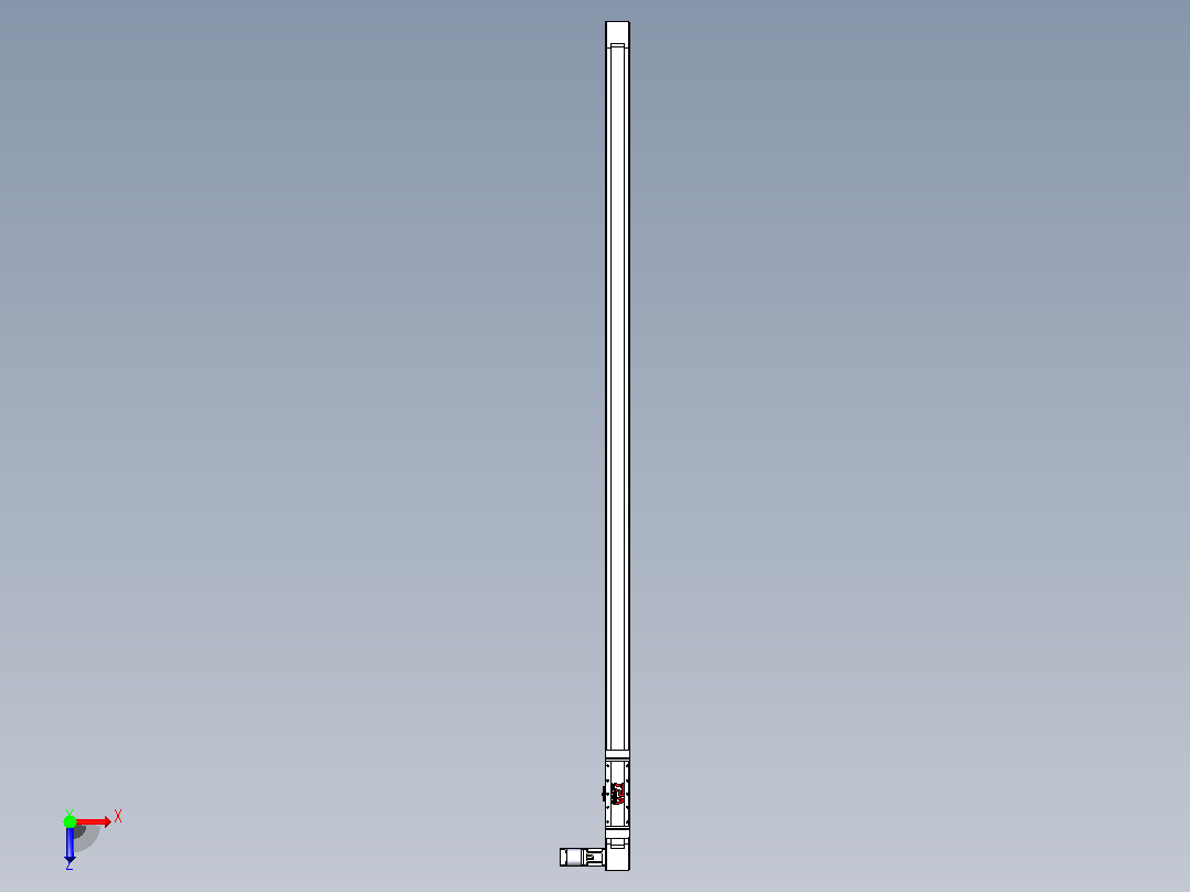 伺服电机集成皮带传动直线执行器TPA-OCB-80-140-L2350-DL-J60-N3俯视图