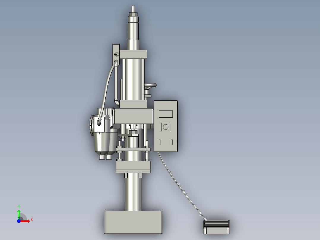 热压机3D模型前视图