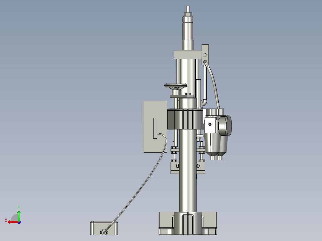 热压机3D模型后视图