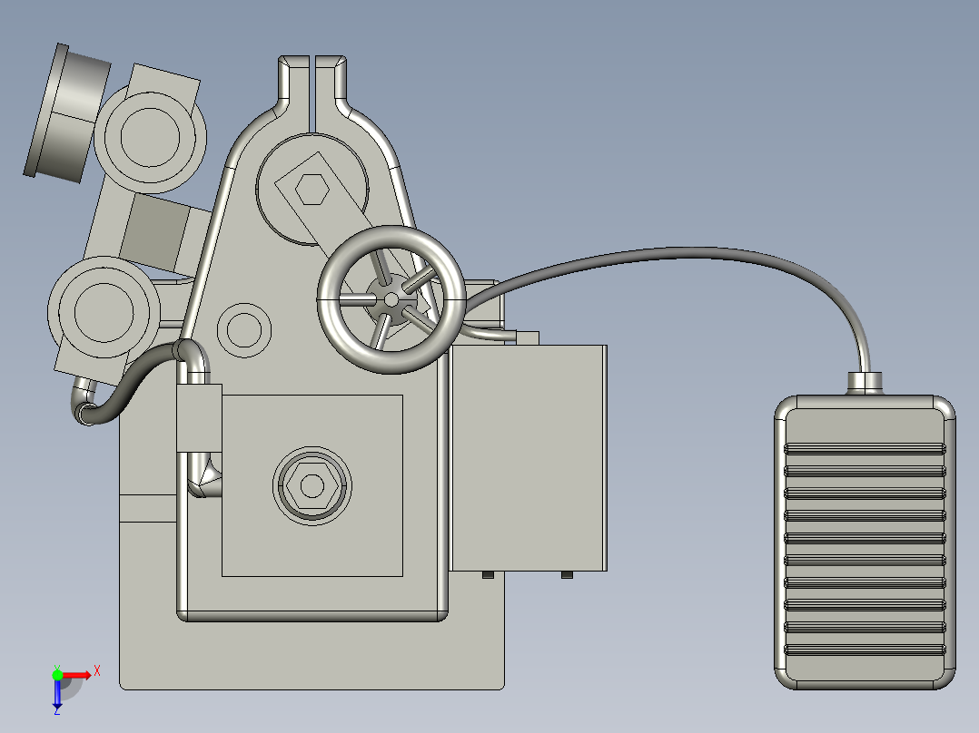热压机3D模型俯视图