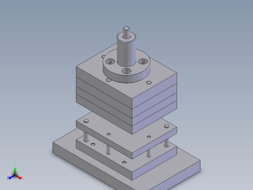 solidworks做的垫片冲载复合模