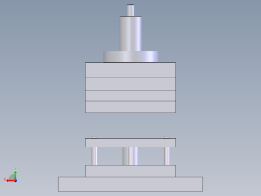solidworks做的垫片冲载复合模后视缩略图
