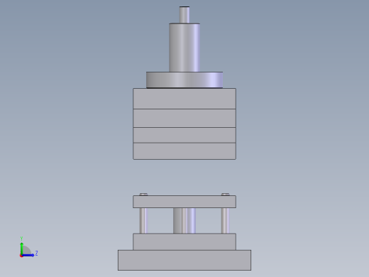 solidworks做的垫片冲载复合模左视缩略图