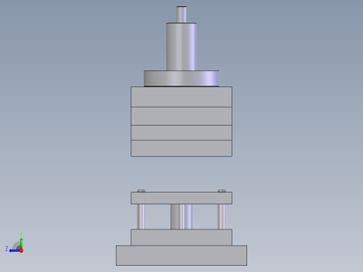 solidworks做的垫片冲载复合模右视缩略图
