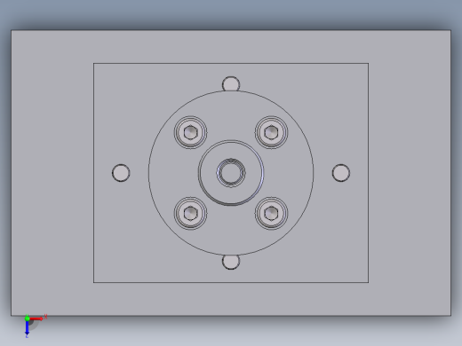 solidworks做的垫片冲载复合模俯视缩略图