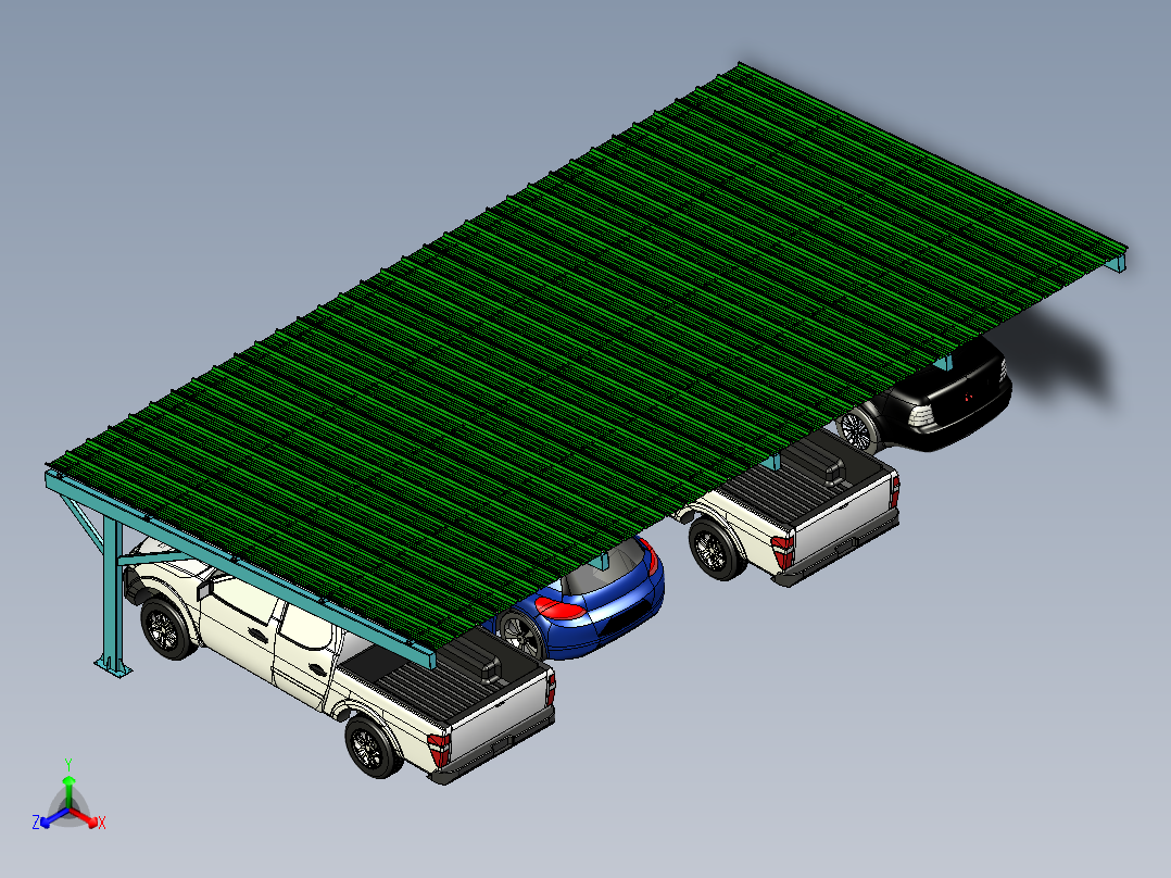 Estacionamiento停车场3D数模 STP格式
