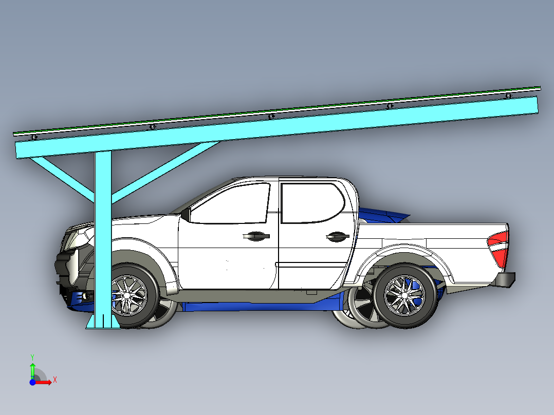Estacionamiento停车场3D数模 STP格式前视图