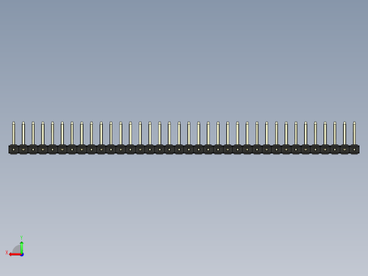 彩色公排针 100mil 2.54mm 系列-DS1022_black_36p_100mil_TypeU_rev1.0后视缩略图