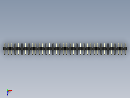彩色公排针 100mil 2.54mm 系列-DS1022_black_36p_100mil_TypeU_rev1.0俯视缩略图