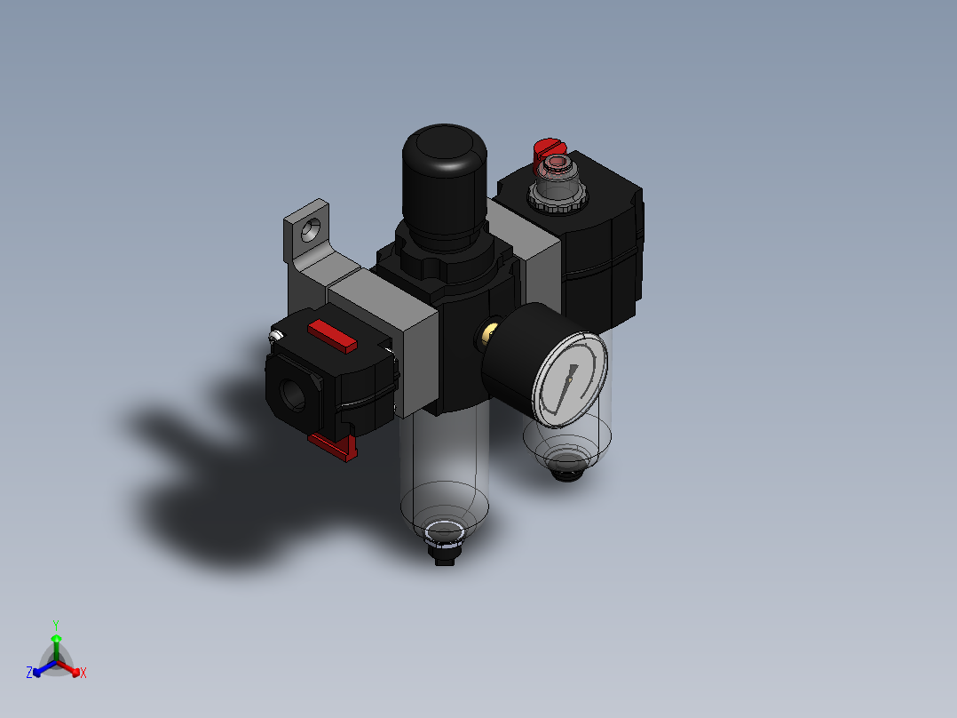 KIT FILTRO REGULADOR LUBRIF. DRENO AUTO 3-8 (BL73-XXX)主视图