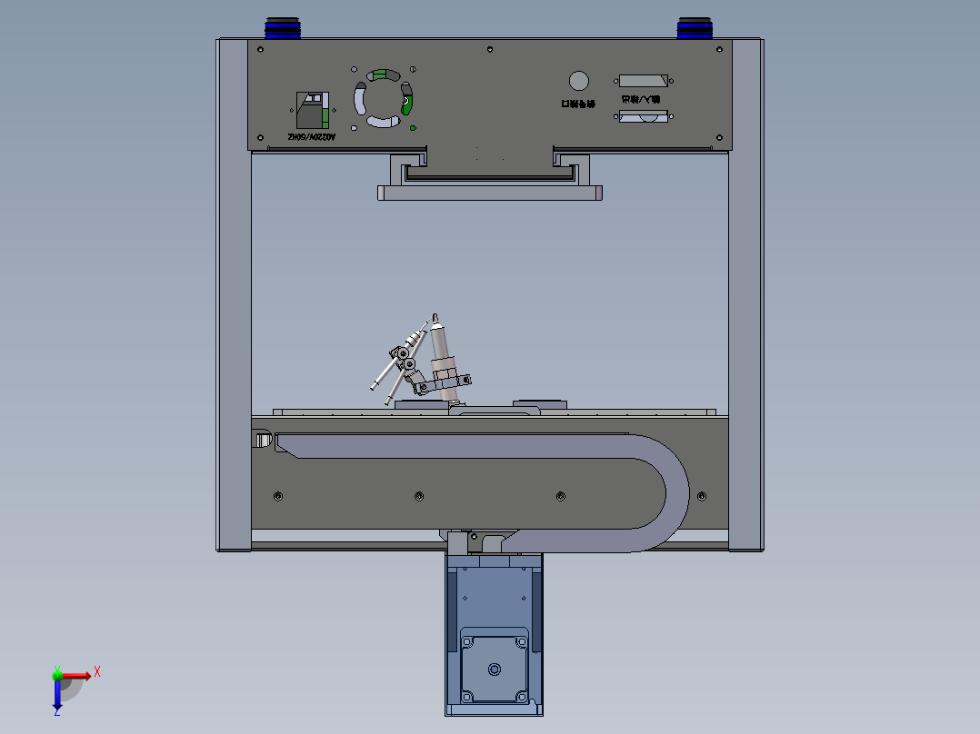 300机三头焊锡机俯视图